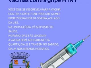 Recado para as pessoas que se inscreveram para a vacina contra a gripe H1N1