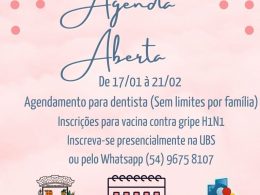 Secretaria de Saúde de Lagoa dos Três anuncia período de agendamentos para odontólogo e vacina contra Influenza H1N1