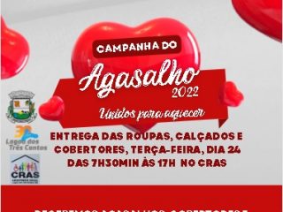 Assistência Social de Lagoa dos Três Cantos anuncia data de entrega de roupas recebidas na Campanha do Agasalho 2022