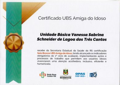 Lagoa dos Três Cantos recebe Selo Bronze de UBS Amiga do Idoso