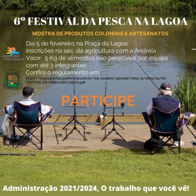 O Festival da Pesca na Lagoa será em fevereiro